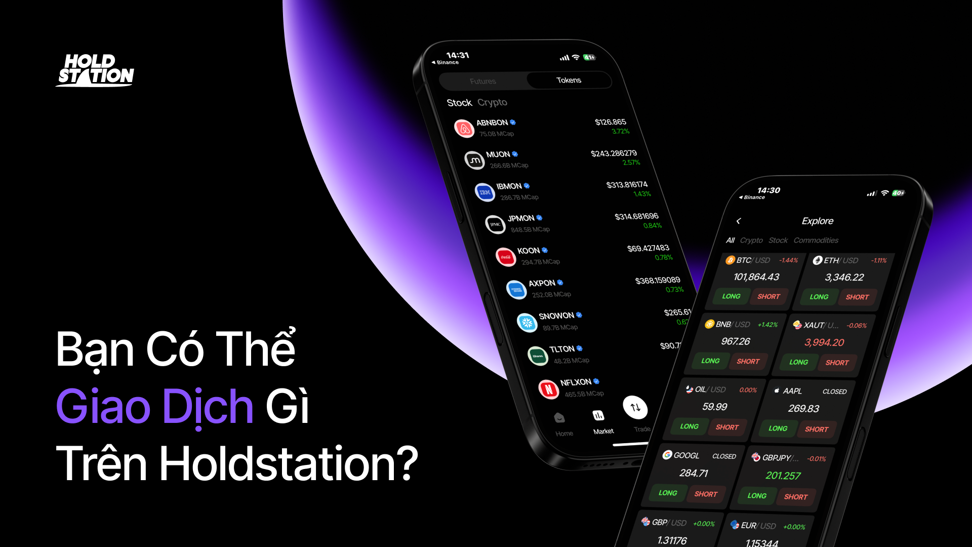 Bạn Có Thể Giao Dịch Gì Trên Holdstation?